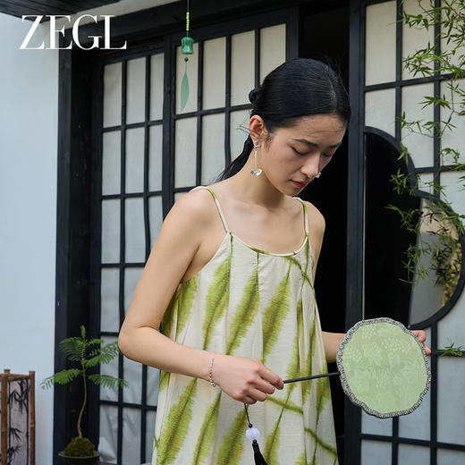 ZEGL设计师风影声声系列蜻蜓耳环女配旗袍耳坠新中式耳钉气质耳饰 商品图3