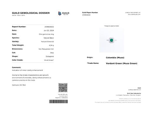 0.78ct 祖母绿戒指 商品图6