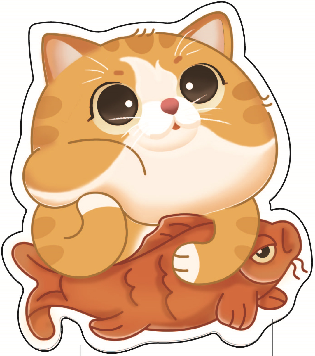 故宫文具宫猫摸鱼鼠标垫