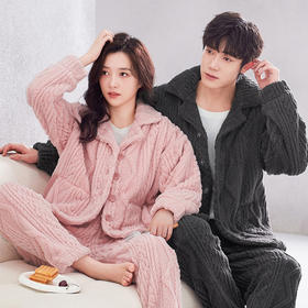 芬腾睡衣冬季情侣珊瑚绒加厚保暖法兰绒秋冬款可外穿家居服套装