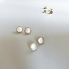 RETRO系列 18K镶异形淡水珍珠耳钉 商品缩略图0