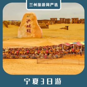 【宁夏3日】沙湖+沙坡头+通湖草原+西部影视城+西夏王陵3日游