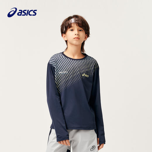 ASICS/亚瑟士童装2024年秋季新款男女童运动休闲长袖百搭针织T恤 商品图1