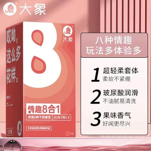 【年末亏本清仓】大象量贩入门情趣水润安全套 狂欢派对32 自由派对24 激爽颗粒精选三合一14只 润薄精选四合一24只激情冰火四合一24只情趣避孕套组合 商品图11
