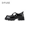 D:FUSE迪芙斯秋季新款质感牛皮魔术贴百搭乐福鞋轻便厚底增高鞋DF43112363 商品缩略图6
