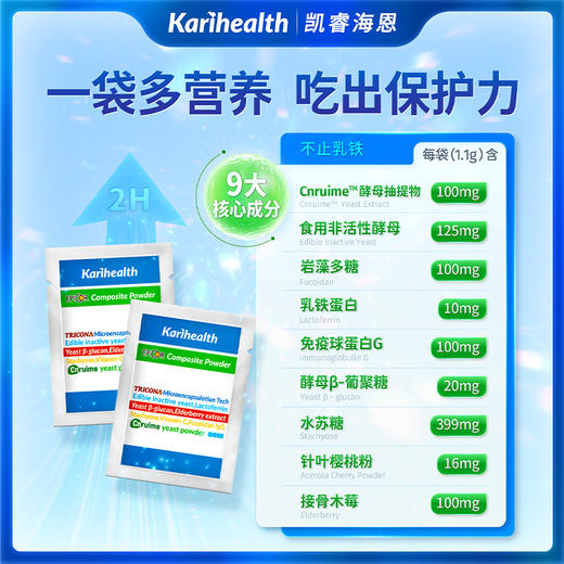 爱毕可9复合粉大营养免疫球乳铁蛋白epicor岩藻多糖接骨木莓酵母 商品图2