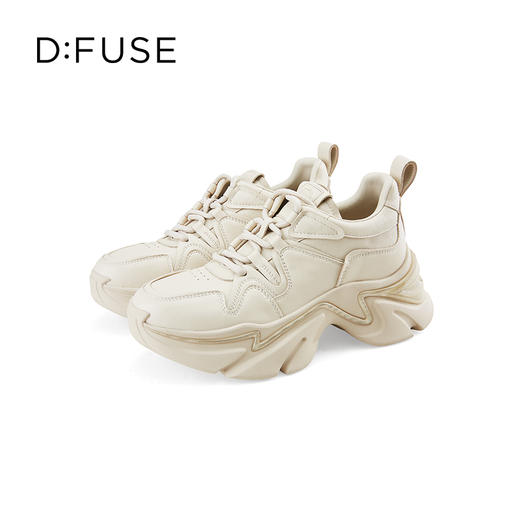 D:FUSE迪芙斯2024年秋季新款松糕厚底轻量老爹鞋休闲运动鞋女DF43112379 商品图5