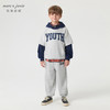 【学院风】马克珍妮秋装新款男童时尚假两件连帽卫衣231195 商品缩略图1