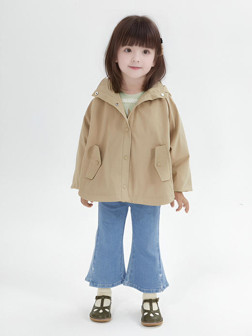 笛莎童装女童裤2024秋季新款女童微喇牛仔裤 商品图2