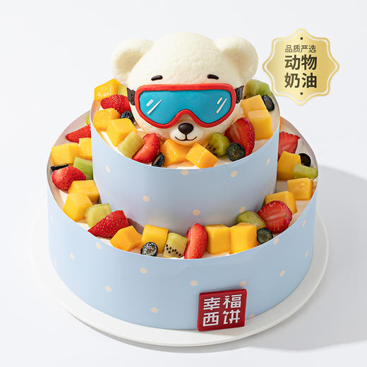 【功夫泰迪鲜果乐】国潮IP『功夫泰迪』联名款生日蛋糕， 邀你一起探索缤纷鲜果世界，共闯江湖！(昆明+安宁幸福西饼蛋糕) 商品图3