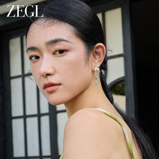 ZEGL设计师款风影声声系列新中式耳环女轻奢大气琉璃耳钉独特耳饰 商品图5
