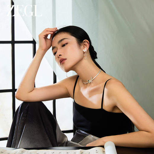 ZEGL设计师东方花影系列蝴蝶耳环女2024新款爆款新中式民族风耳饰 商品图1