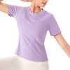 跃牌【欲动春风】系列 细纱女夏季瑜伽短袖裸感透气跑步运动上衣宽松健身T恤23060 商品缩略图3