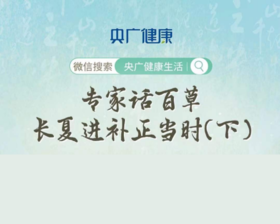 “专家话百草 长夏进补正当时（下）”——《央广健康》直播笔记
