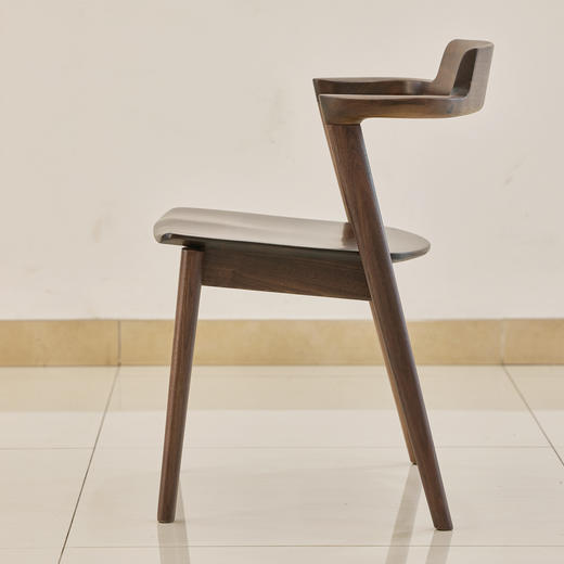 【现代实木风-NJT3205圈椅】现代实木/现代简约/客厅/北美黑胡桃/圈椅 商品图4