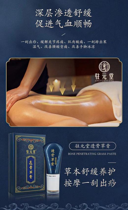 驻元堂  透骨草膏  【滚珠按摩 发热  止痛   活血化瘀  疏通经络】120g 商品图2