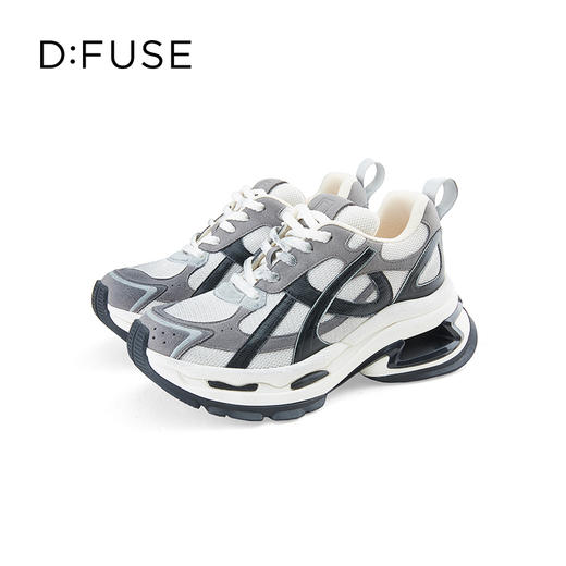 D:FUSE迪芙斯秋季新款厚底增高水钻老爹鞋休闲运动鞋DF43112381 商品图6