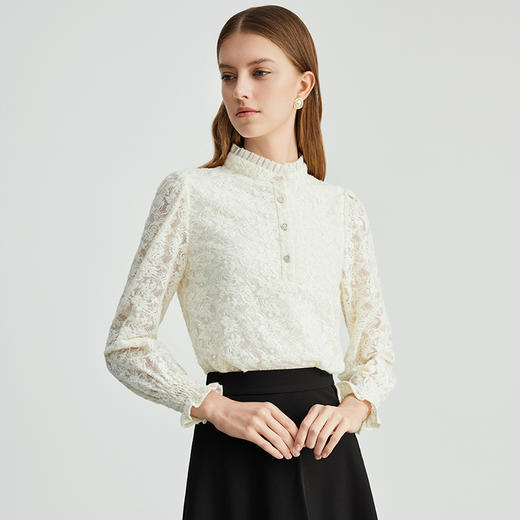 EITIE爱特爱秋季新款高领气质打底修身显瘦上衣C2413404 商品图2