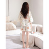 芬腾女士睡衣夏季冰丝短袖薄款套装带胸垫女款可爱休闲大码家居服 商品缩略图3