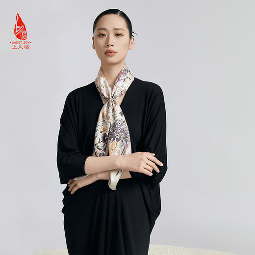 SAINTJOY/上久楷真丝方巾 双面印花真丝方巾  繁花集 FJS24028 商品图6