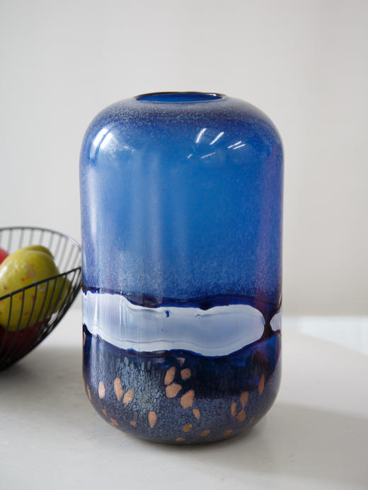蓝色泼墨瓶 商品图0