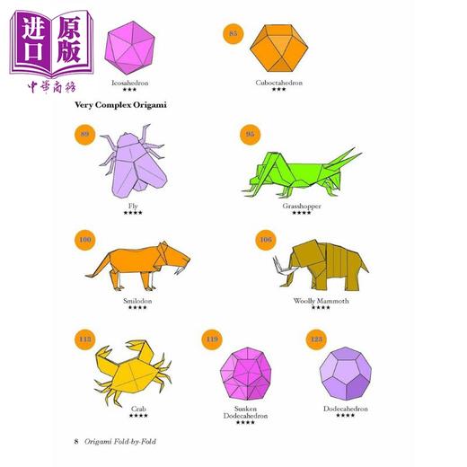 【中商原版】Origami Fold-by-Fold 进口艺术 一步一步学折纸 商品图3