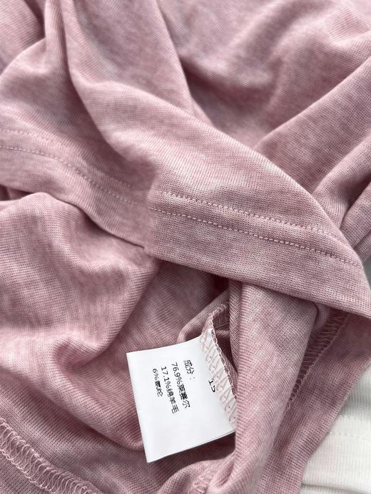 【轻薄柔软莱赛尔天丝短袖t恤】夏季宽松温柔纯色圆领清凉面膜上衣  商品图3