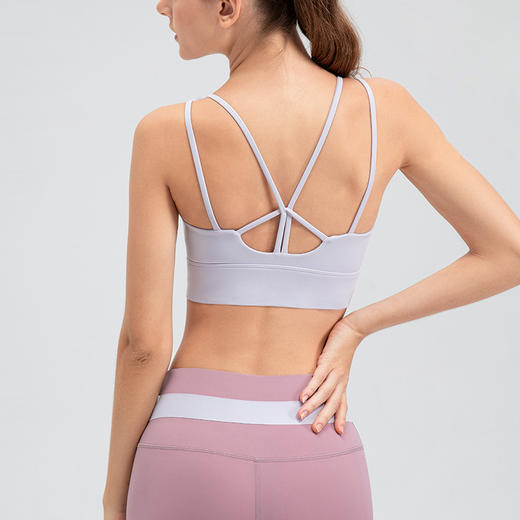 跃牌【欲动春风】系列 一体式瑜伽文胸女防震聚拢运动背心透气裸感跑步健身内衣22751 商品图0