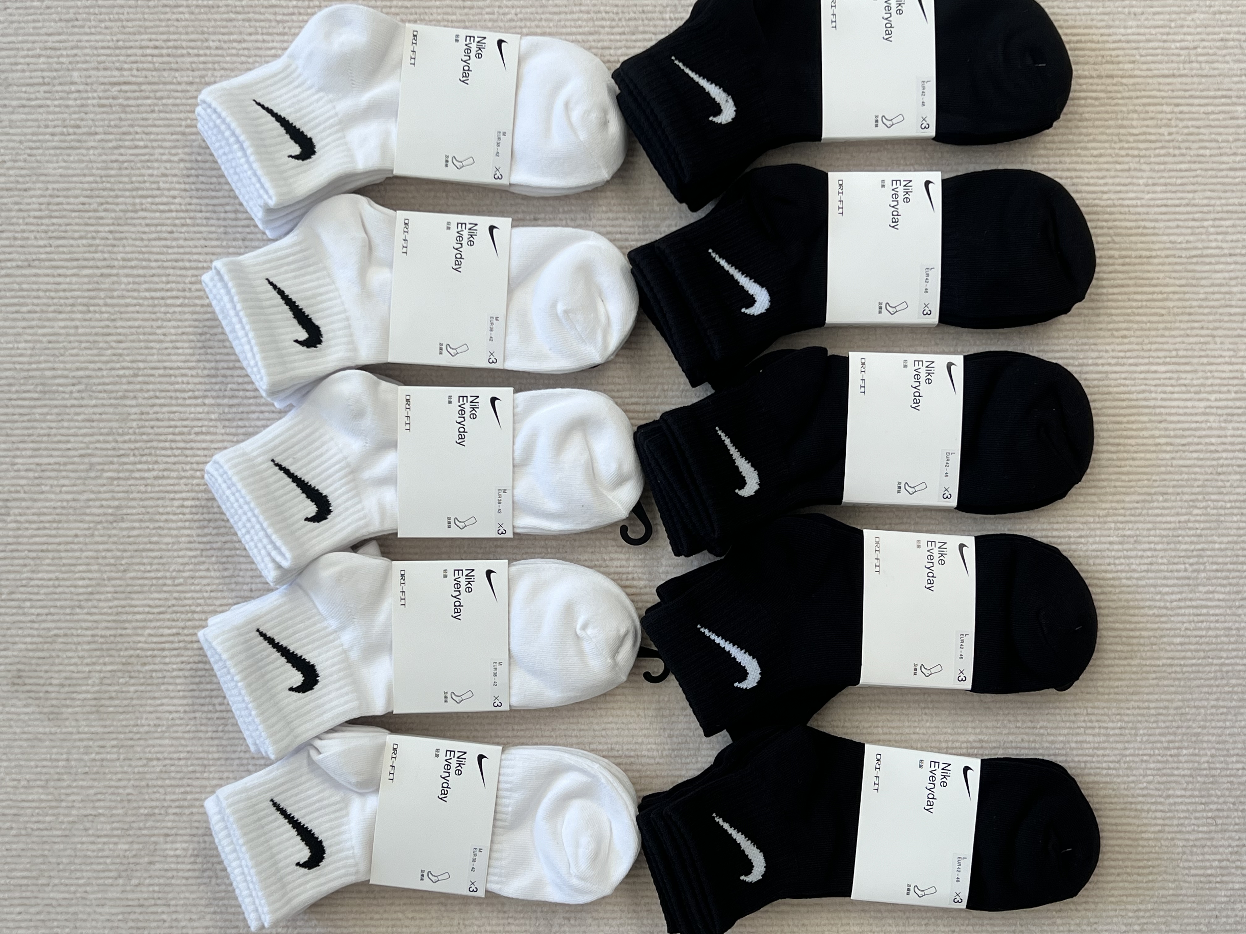 原单一卡三双 nk短袜及踝袜吸汗透气中性男女同款袜子 上脚舒适轻盈贴脚