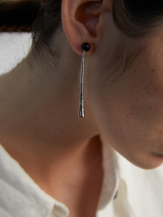 ABOAB｜ONYX CYLINDER Earrings [耳环  银 / 金 ]【SURROUND】 商品图2