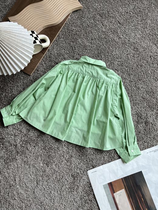 现货 THS 7.3-尾货童装-不退换 M6家 百褶边长袖衬衫 2色 CG019 商品图1