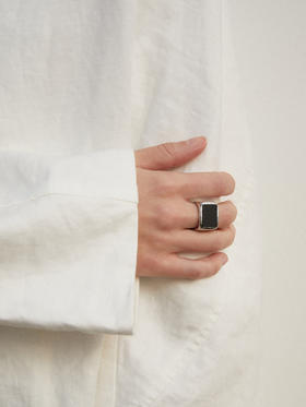 ABOAB｜PICTURE IN PICTURE Ring [ 戒指  银lapis / 银onyx ]【SURROUND】