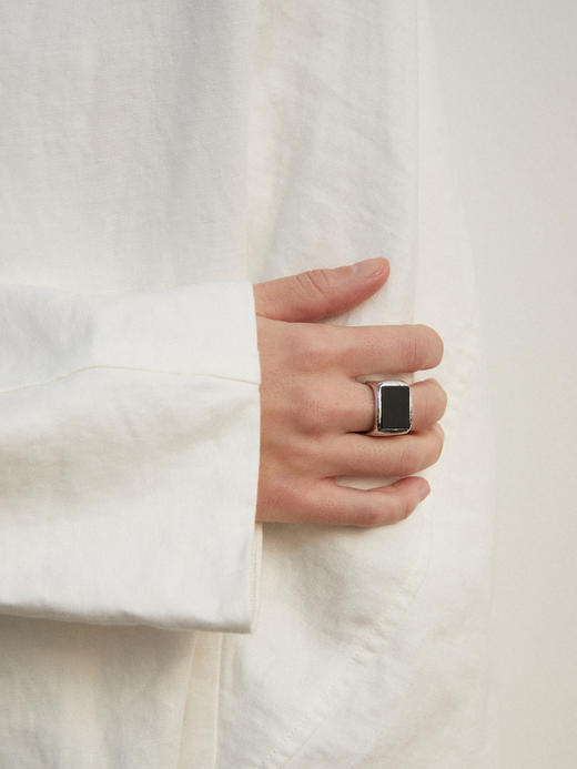 ABOAB｜PICTURE IN PICTURE Ring [ 戒指  银lapis / 银onyx ]【SURROUND】 商品图0