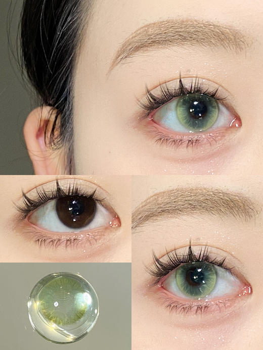 Huohuocon半年抛 · 神崎美月&温柔蛇心&奶泥兔耳&太阳蛋菇&炫蓝蘑菇&青绿湿伞｜14.2mm白狮参考着色中等直径 半年抛 商品图11