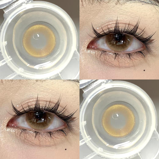 HUOHUOCON 太阳蛋菇 半年抛 两片 14.2mm 参考着色 13.5mm 基弧 8.6 含水 38% 新锐国货 商品图1