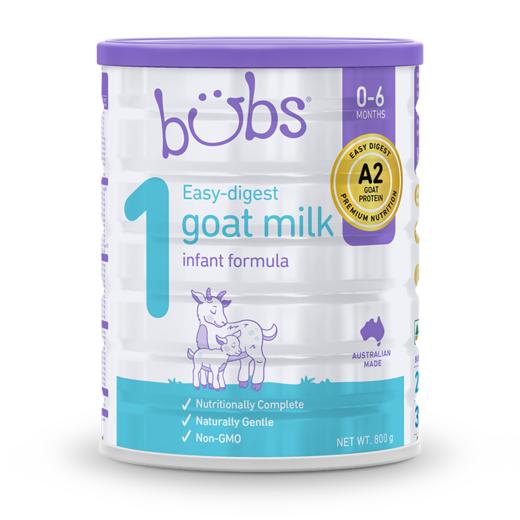 (保税区）BUBS山羊奶粉第三代A2配方婴幼儿DHA益生菌奶粉1段 800g（升级新配方） 商品图1