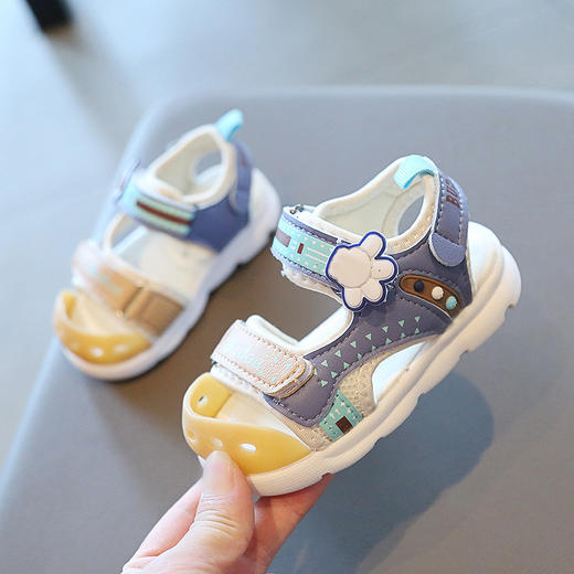 【柔软舒适，释放清夏！】宝宝凉鞋夏季儿童机能 鞋男女中小童 包头沙滩鞋学步鞋机能鞋 包头沙滩鞋-QQ 商品图4