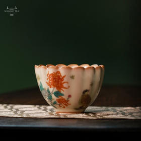 龙泉问鼎彩绘哥窑蕊香杯（似水年华）（缺货）