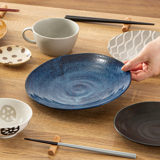 日本制超轻量餐具 青蓝 小碟/勺子/小杯/深盘/大盘/大碗/超大盘/小盘/小碗/汤杯/大汤杯 商品图4