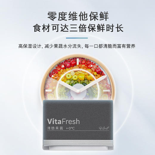 博世（BOSCH）530L十字对开门风冷冰箱 双循环零度保鲜活氧净 K6C82VA20C白色 商品图3