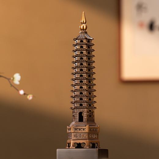 朱炳仁铜2025 铜艺世家传承摆件挂件 文昌塔/大胜笔/四方来财/五路财神/好柿常伴/福禄欢喜/福禄大吉 商品图6