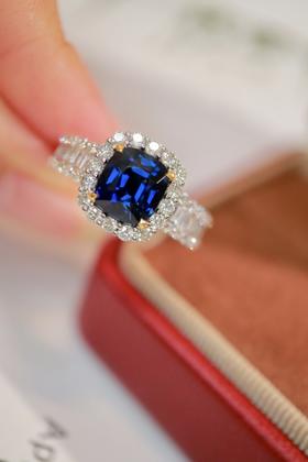 2.2ct 蓝宝石戒指