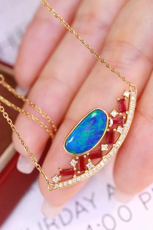 2.6ct 欧泊项链 商品图3