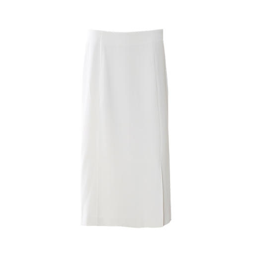 EITIE爱特爱夏季新款优雅通勤女人味鱼尾开叉白色高腰半身裙B2406324 商品图6