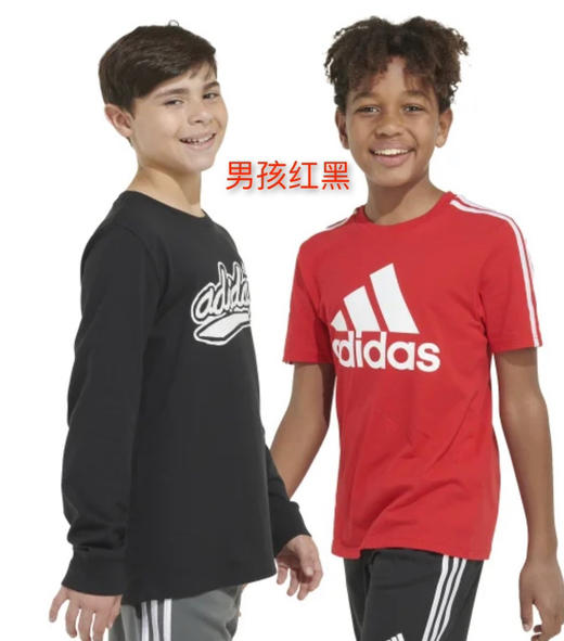 📣全棉滴❤️美国 🇺🇸直邮长袖➕短袖248元/套两件🉐包税包邮到手🔥⛹Adidas美国超值青少年大童款经典长袖➕短袖两件套😍😍 商品图3