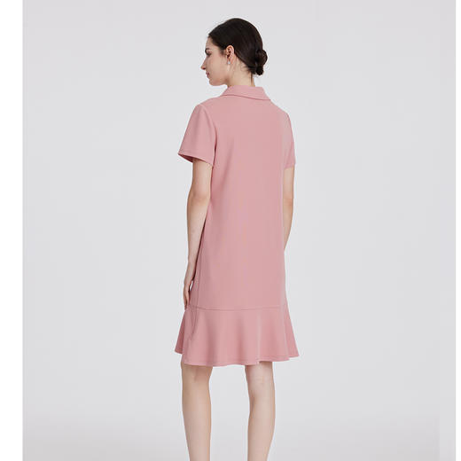 司歌运动休闲宽松短袖连衣裙翻领A891026Y 商品图3