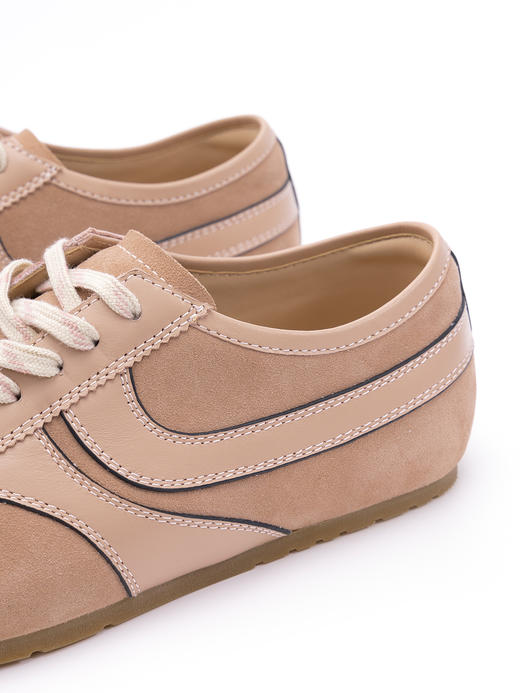 COCO ZONE 夏季新款圆头德训鞋复古平底系带休闲鞋CC2B0526 商品图4