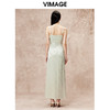 VIMAGE纬漫纪高级感缎面垂坠露背吊带礼服连衣裙秋季新款V2277801 商品缩略图5