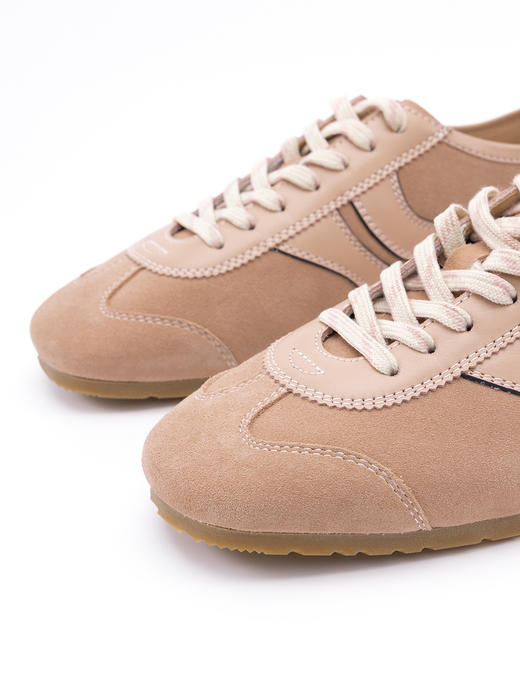 COCO ZONE 夏季新款圆头德训鞋复古平底系带休闲鞋CC2B0526 商品图3