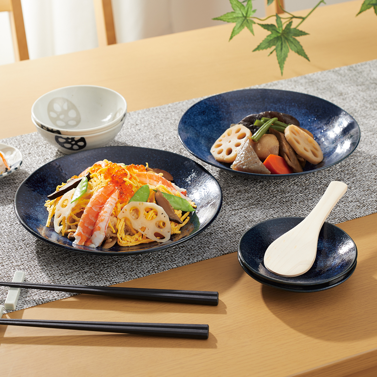 日本制超轻量餐具 青蓝 小碟/勺子/小杯/深盘/大盘/大碗/超大盘/小盘/小碗/汤杯/大汤杯